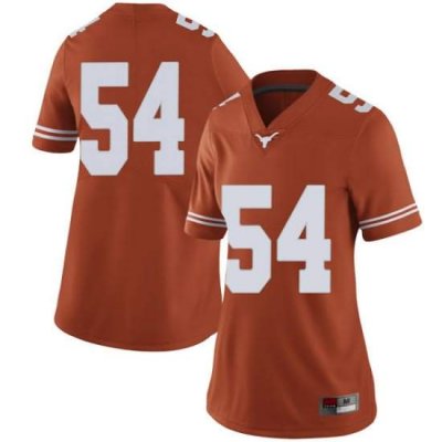 Texas Longhorns Women's #54 Justin Mader Limited Orange College Football Jersey BRT83P0K