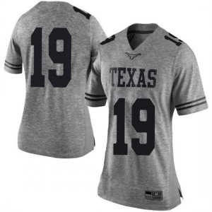 Texas Longhorns Women's #19 Kartik Akkihal Limited Gray College Football Jersey BOU26P6A