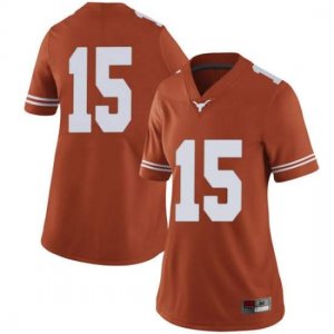 Texas Longhorns Women's #15 Travis West Limited Orange College Football Jersey VBF13P1I