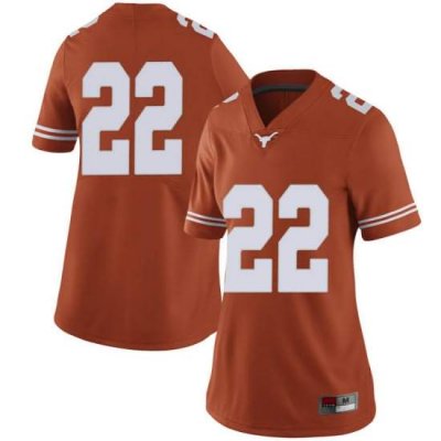 Texas Longhorns Women's #22 Blake Nevins Limited Orange College Football Jersey EYG88P6L