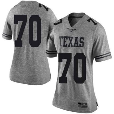 Texas Longhorns Women's #70 Christian Jones Limited Gray College Football Jersey MVG58P0O