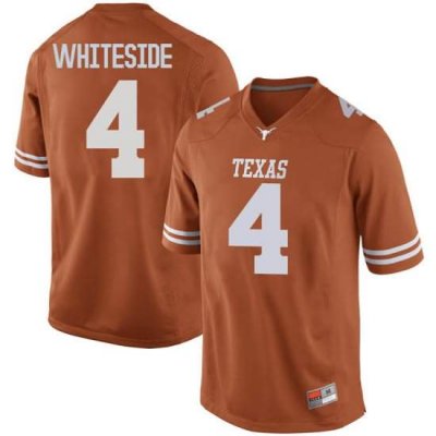 Texas Longhorns Men's #4 Drayton Whiteside Replica Orange College Football Jersey NRU72P5L