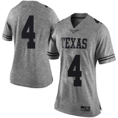 Texas Longhorns Women's #4 Drayton Whiteside Limited White Gray College Football Jersey HPP30P4C