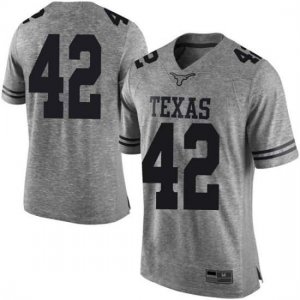 Texas Longhorns Men's #42 Femi Yemi-Ese Limited Gray College Football Jersey RVD16P3W