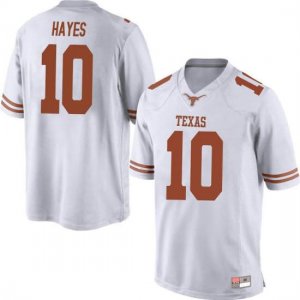 Texas Longhorns Men's #10 Jaxson Hayes Replica White College Football Jersey QBD43P8C