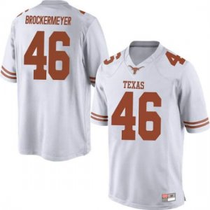 Texas Longhorns Men's #46 Luke Brockermeyer Replica White College Football Jersey LDN08P3S