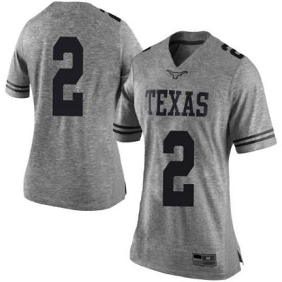 Texas Longhorns Women's #2 Matt Coleman III Limited Gray College Football Jersey KOQ10P7B