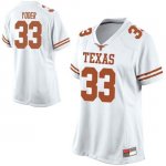 Texas Longhorns Women's #33 Tim Yoder Game White College Football Jersey TNX38P3X