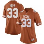 Texas Longhorns Women's #33 Kamaka Hepa Game Orange College Football Jersey KYO36P6N