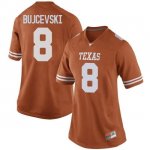 Texas Longhorns Women's #8 Ryan Bujcevski Game Orange College Football Jersey REF53P1S