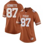 Texas Longhorns Women's #87 Austin Hibbetts Replica Orange College Football Jersey EZD04P0D