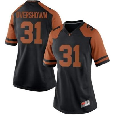 Texas Longhorns Women's #31 DeMarvion Overshown Replica Black College Football Jersey HQA46P7X