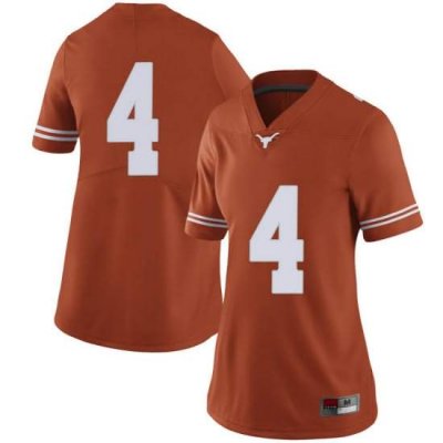 Texas Longhorns Women's #4 Drayton Whiteside Limited Orange College Football Jersey ZNN27P2Z