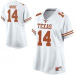 Texas Longhorns Women's #14 Joshua Moore Replica White College Football Jersey HPJ07P4Z