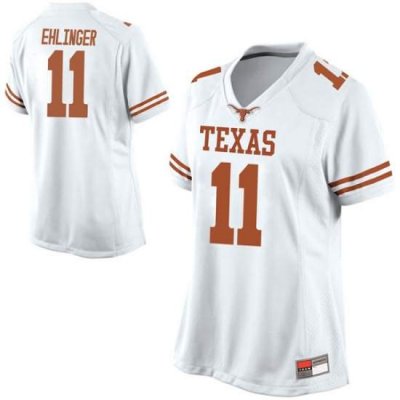 Texas Longhorns Women's #11 Sam Ehlinger Game White College Football Jersey CEC50P6B