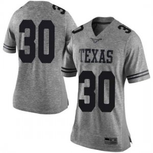 Texas Longhorns Women's #30 Toneil Carter Limited Gray College Football Jersey OYM01P3T